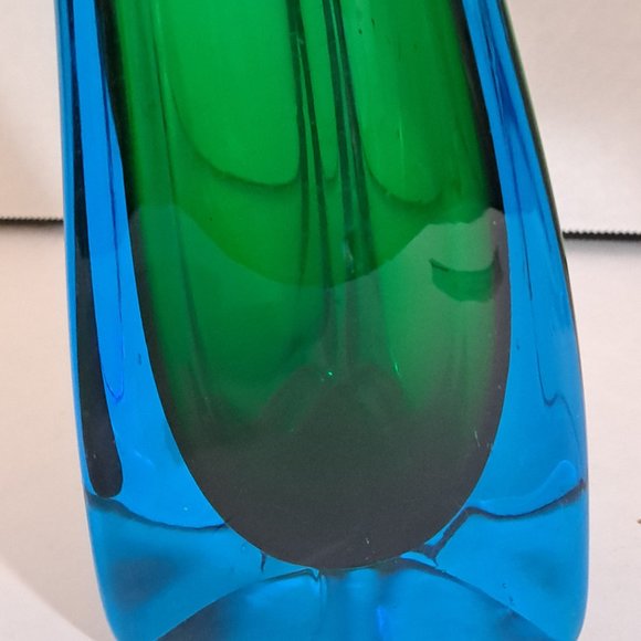 Vintage MCM Green/Blue Swung Glass - Picture 3 of 7